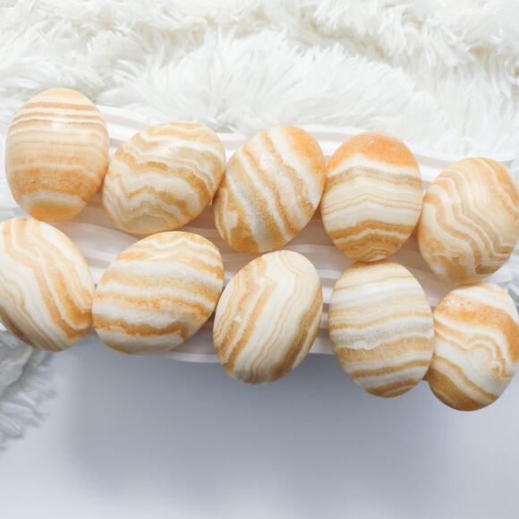 You Choose Orange Calcite Palm Stone - Picture 4 of 10